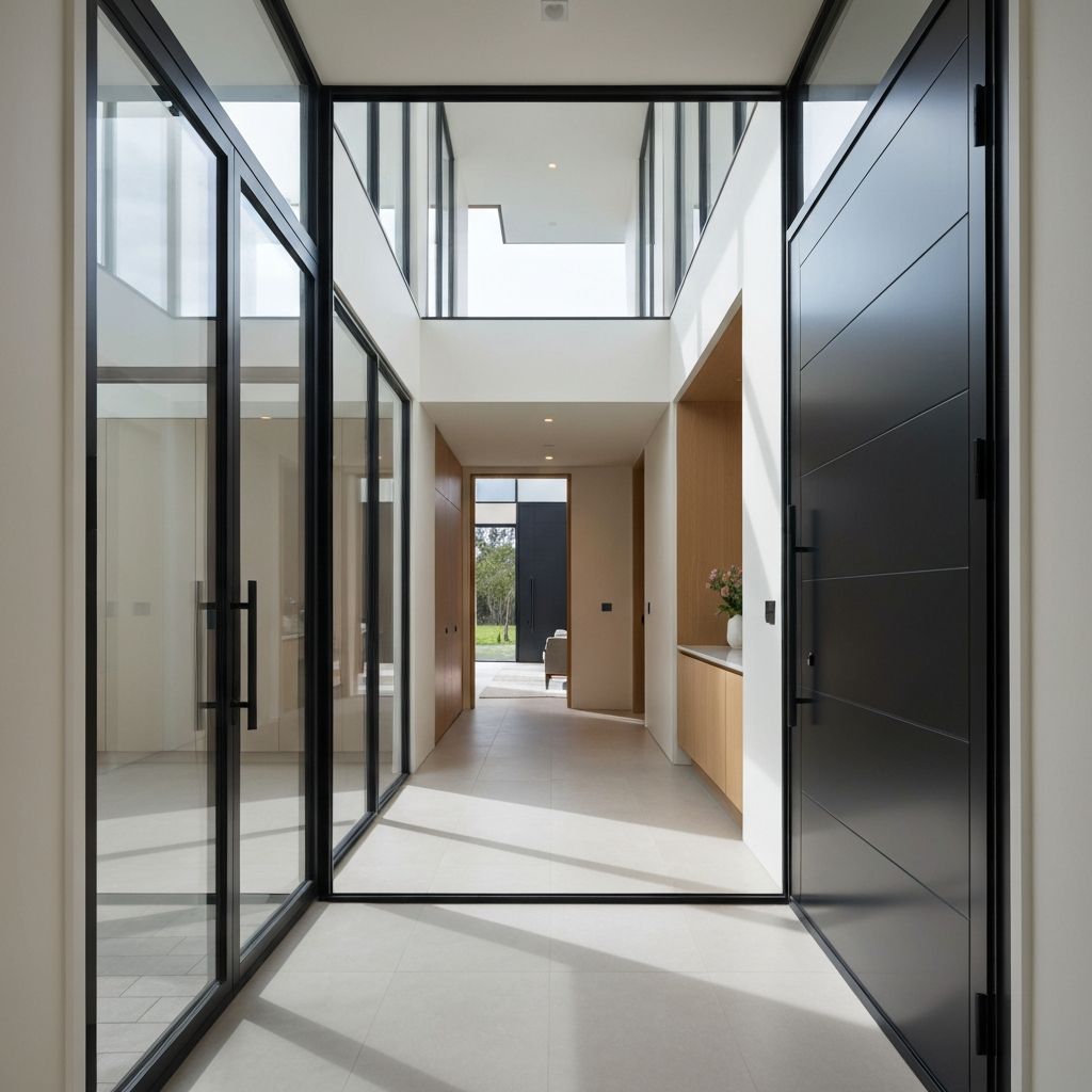 Aluminium voordeur interieur